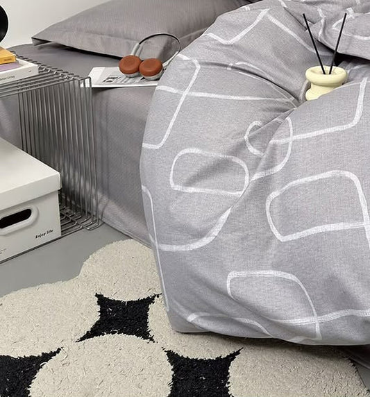 Onde - Parure de lit 6 pièces, 100 % coton