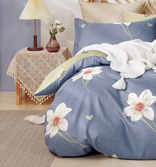 Azur - Parure de lit 6 pièces, 100 % coton