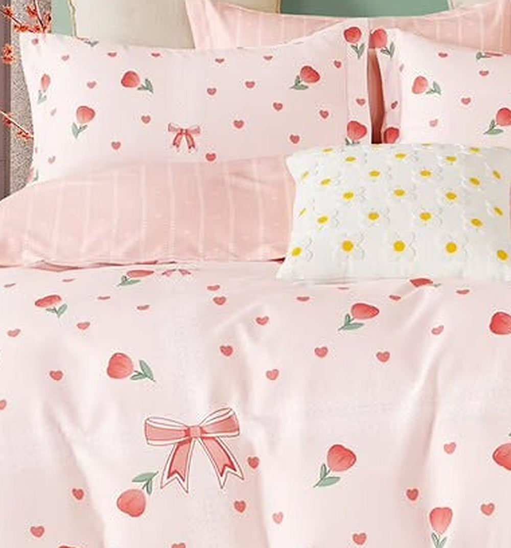 Rosier - Parure de lit 6 pièces, 100 % coton