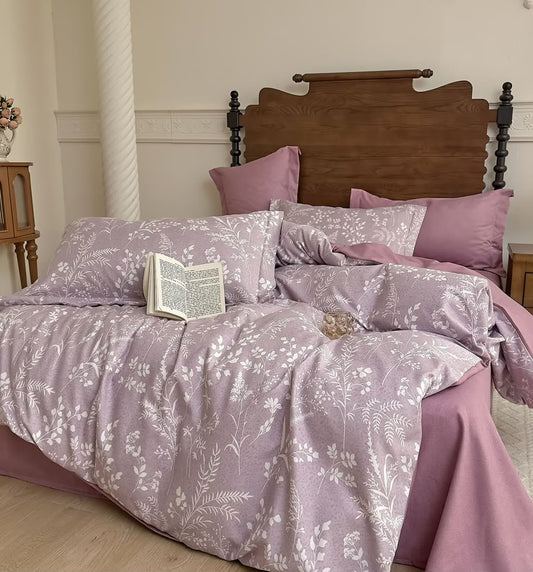 Lilas - 6-teiliges Bettwäsche-Set, 100 % Baumwolle