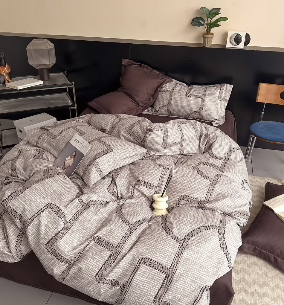 Argile - 6-teiliges Bettwäsche-Set, 100 % Baumwolle