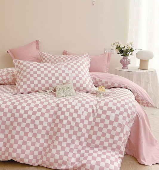 Vichy - 6-teiliges Bettwäsche-Set, 100 % Baumwolle