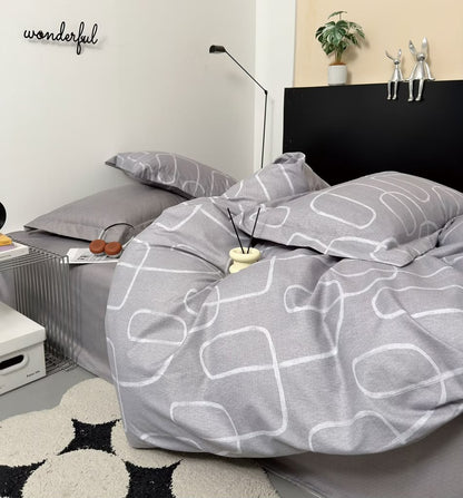 Onde - 6-teiliges Bettwäsche-Set, 100 % Baumwolle