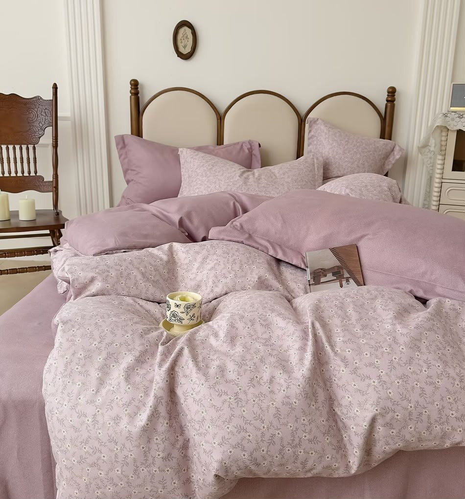 Orchidée - 6-teiliges Bettwäsche-Set, 100 % Baumwolle