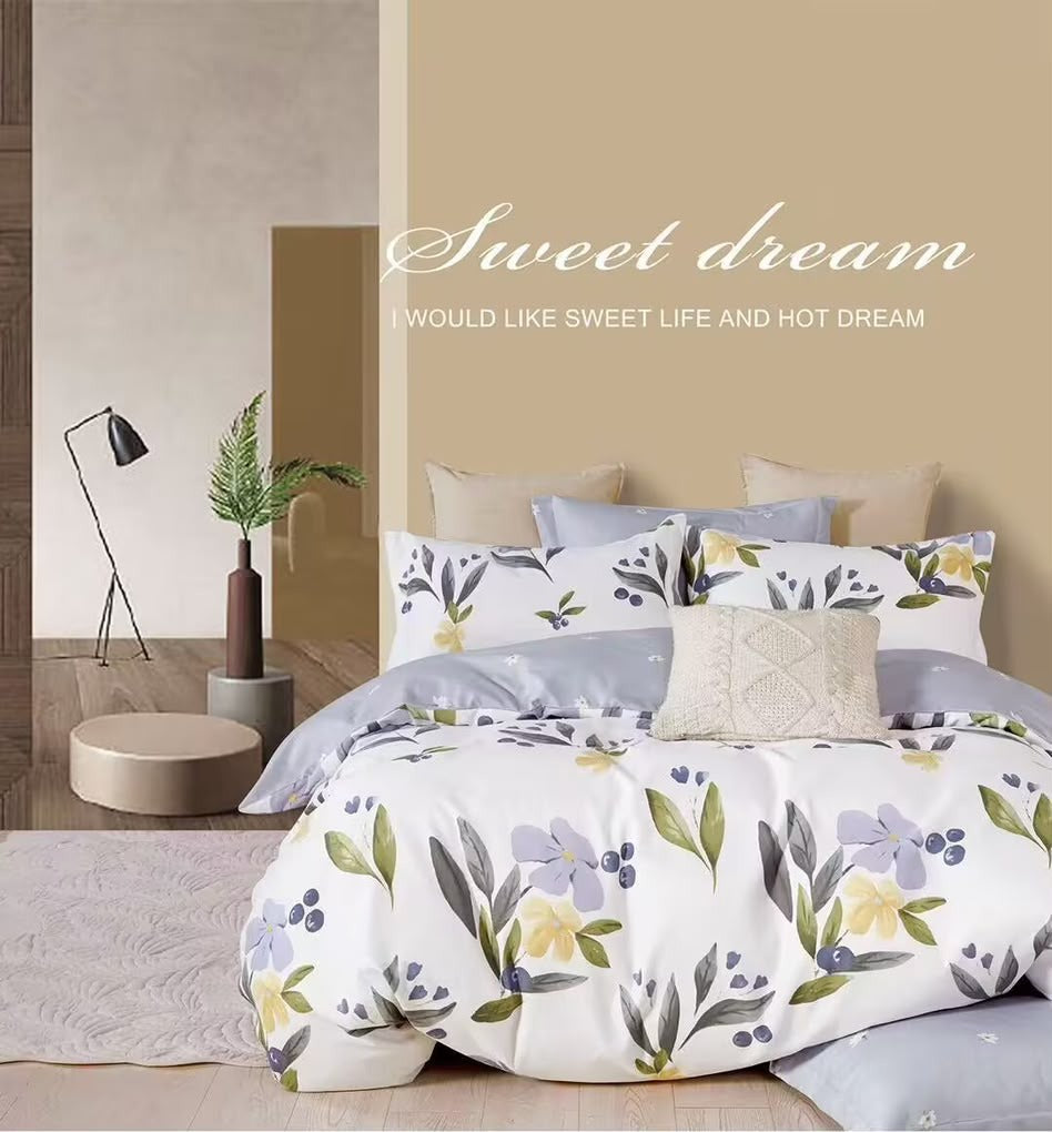 Freesia - 6-teiliges Bettwäsche-Set, 100 % Baumwolle