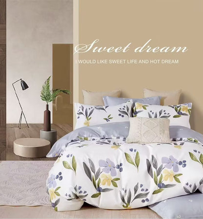 Freesia - 6-teiliges Bettwäsche-Set, 100 % Baumwolle