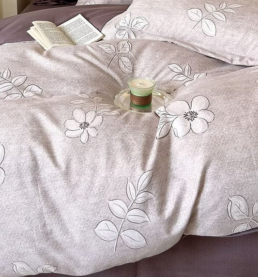 Pivoine - Parure de lit 6 pièces, 100 % coton