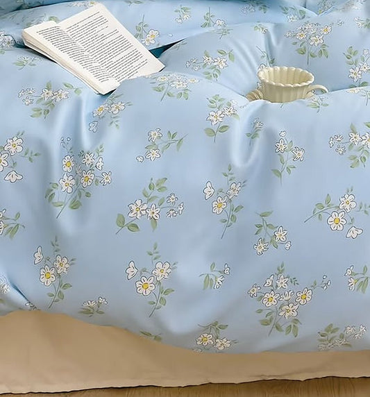 Myosotis - Parure de lit 6 pièces, 100 % coton