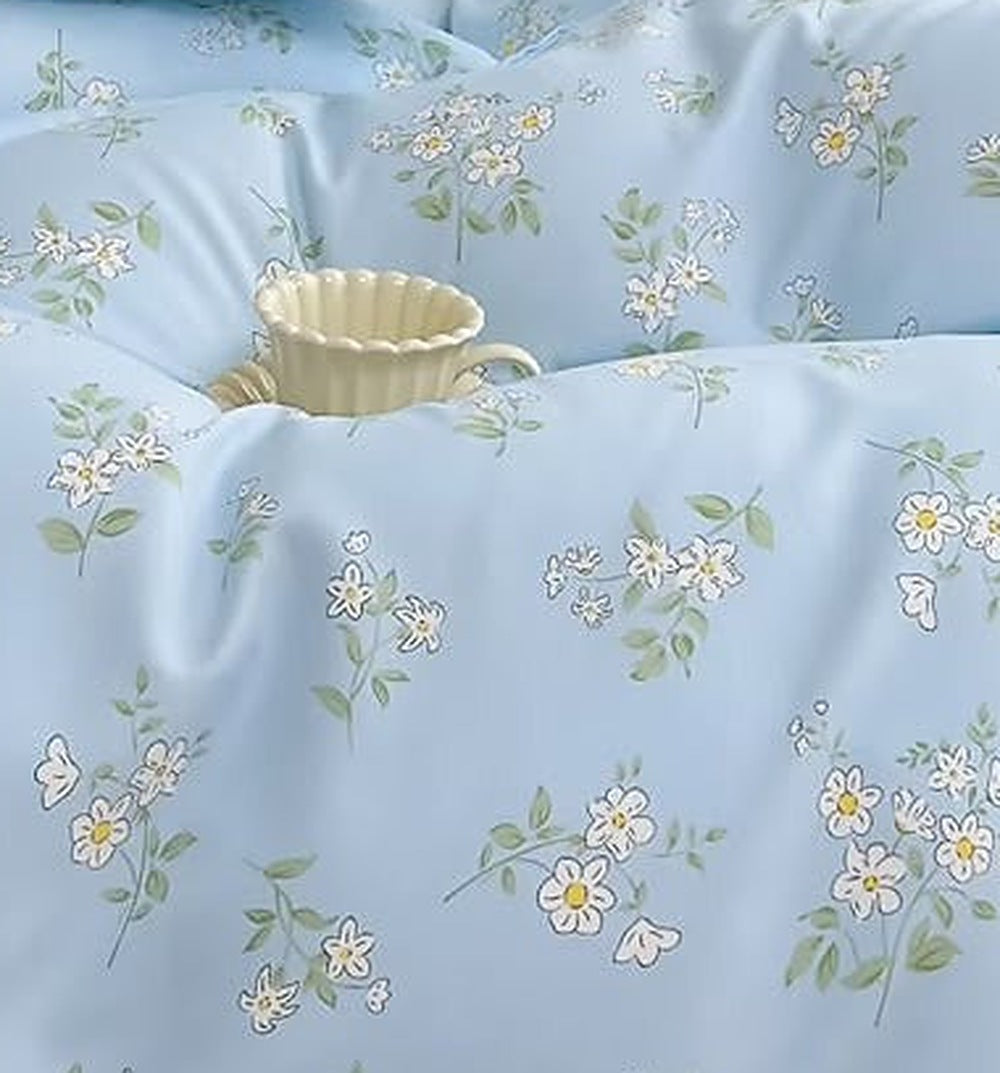 Myosotis - 6-teiliges Bettwäsche-Set, 100 % Baumwolle
