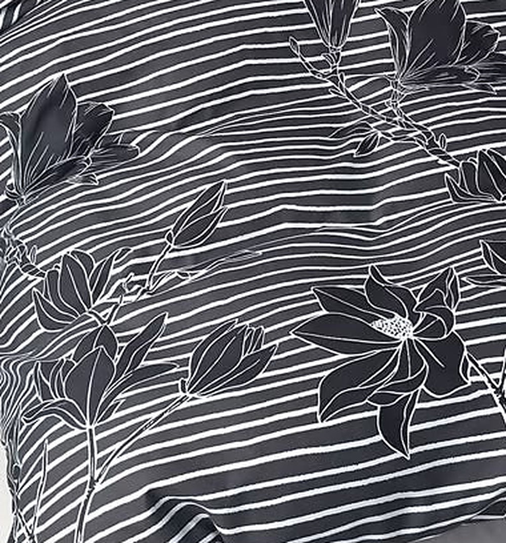 Ébène - Parure de lit 6 pièces, 100 % coton