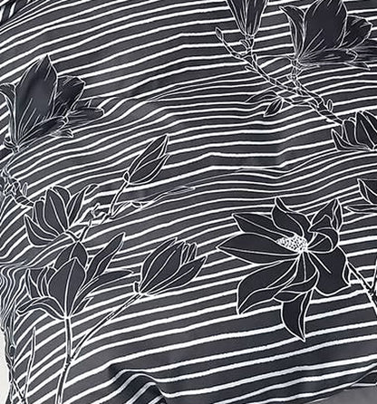 Ébène - Parure de lit 6 pièces, 100 % coton