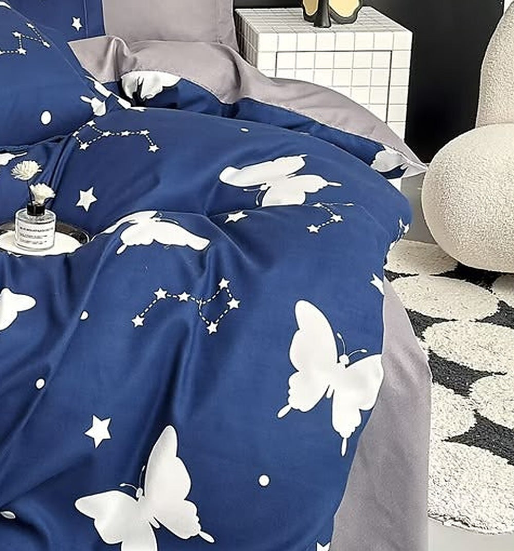 Papillon - Parure de lit 6 pièces, 100 % coton