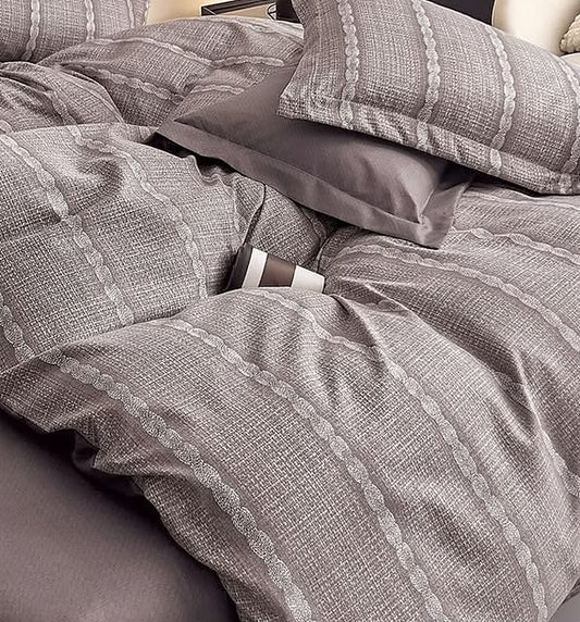 Tweed - Parure de lit 6 pièces, 100 % coton