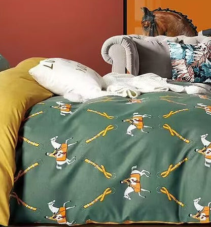 Renard - 6-teiliges Bettwäsche-Set, 100 % Baumwolle