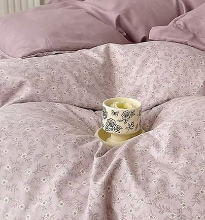 Orchidée - 6-teiliges Bettwäsche-Set, 100 % Baumwolle