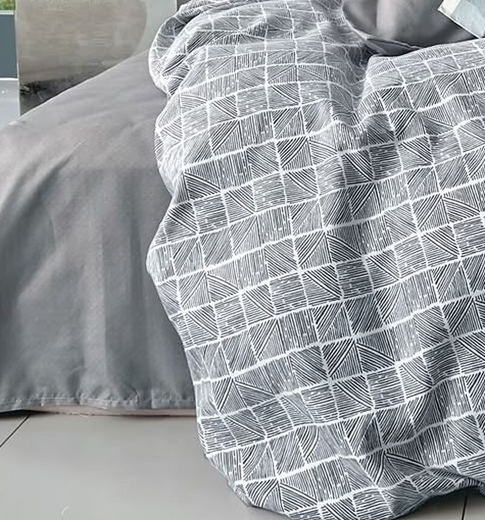 Damier - 6-teiliges Bettwäsche-Set, 100 % Baumwolle