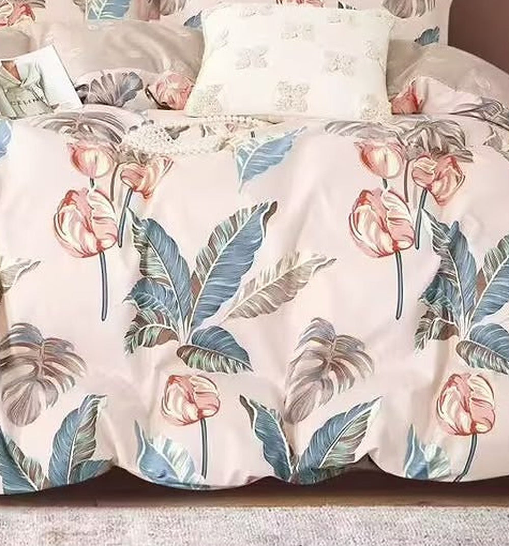 Flamant - Parure de lit 6 pièces, 100 % coton