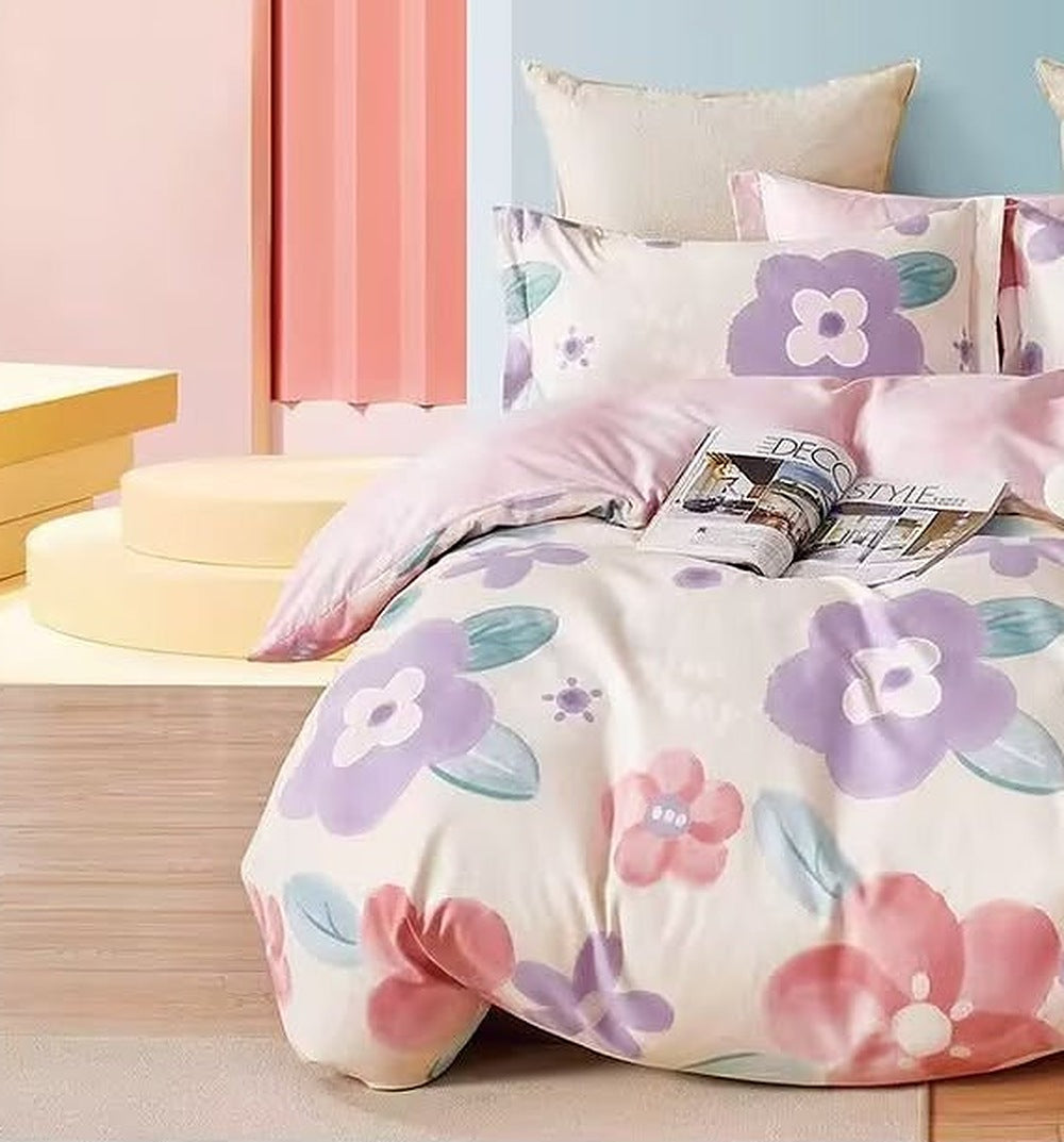 Bleuet - Parure de lit 6 pièces, 100 % coton