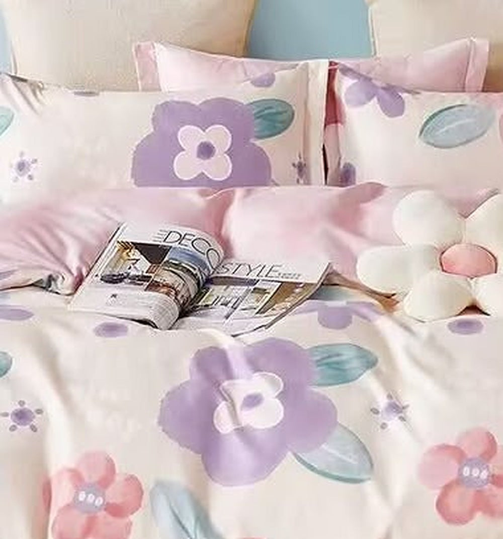 Bleuet - Parure de lit 6 pièces, 100 % coton